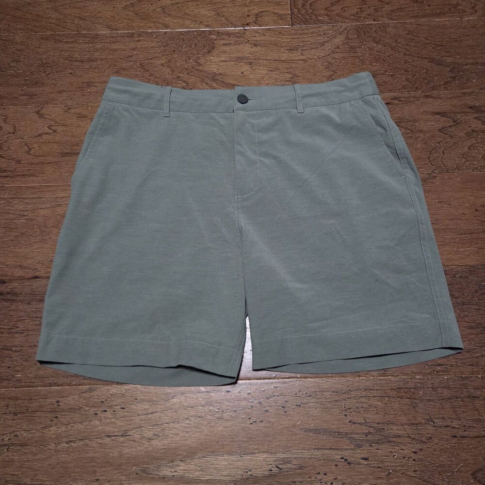 Faherty All Day Shorts Mens 34 33 Green Hybrid Stretch Board Shorts Sage